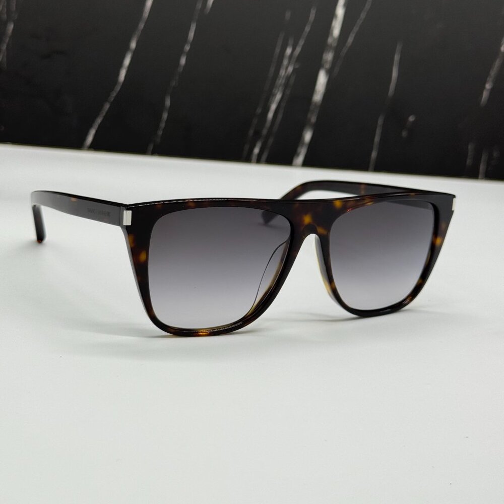 NEW SAINT LAURENT SL1F 003 SUNGLASSES UNISEX SQUARE HAVANA EYEWEAR SL 1F 003 - Picture 4 of 10